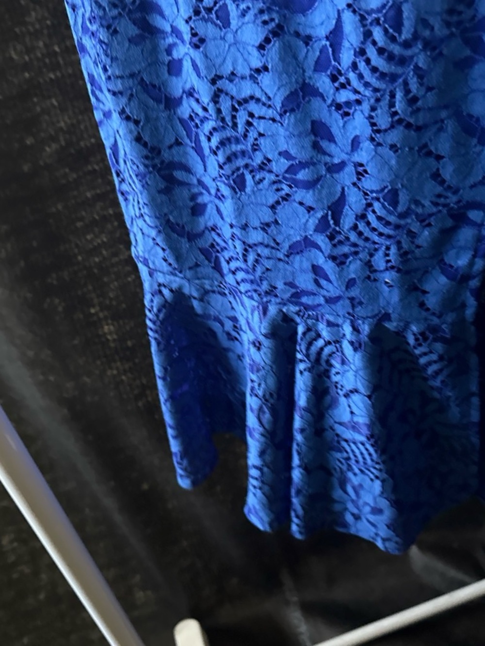 Guess Royal Blue Lace Peplum Skirt